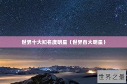 世界十大知名度明星（世界百大明星）