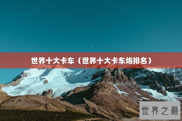 世界十大卡车（世界十大卡车炮排名）