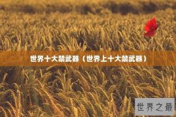 世界十大禁武器（世界上十大禁武器）