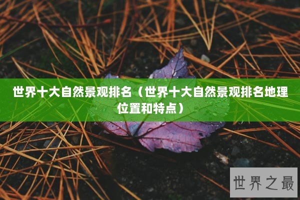 世界十大自然景观排名（世界十大自然景观排名地理位置和特点）