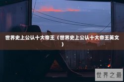 世界史上公认十大帝王（世界史上公认十大帝王英文）