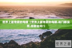 世界上最奇葩的电梯（世界上最奇葩的电梯,连门都没有,你敢坐吗?）