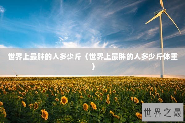 世界上最胖的人多少斤（世界上最胖的人多少斤体重）