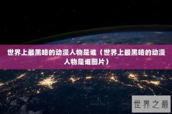 世界上最黑暗的动漫人物是谁（世界上最黑暗的动漫人物是谁图片）