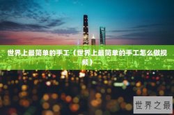 世界上最简单的手工（世界上最简单的手工怎么做视频）