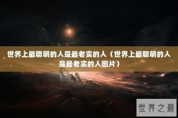 世界上最聪明的人是最老实的人（世界上最聪明的人是最老实的人图片）