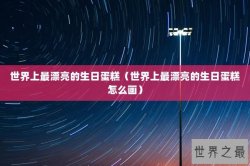 世界上最漂亮的生日蛋糕（世界上最漂亮的生日蛋糕怎么画）