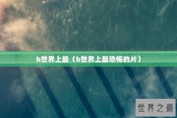 b世界上最（b世界上最恐怖的片）