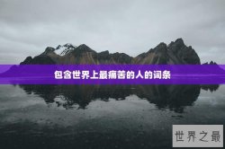 包含世界上最痛苦的人的词条