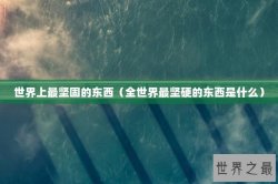 世界上最坚固的东西（全世界最坚硬的东西是什么）