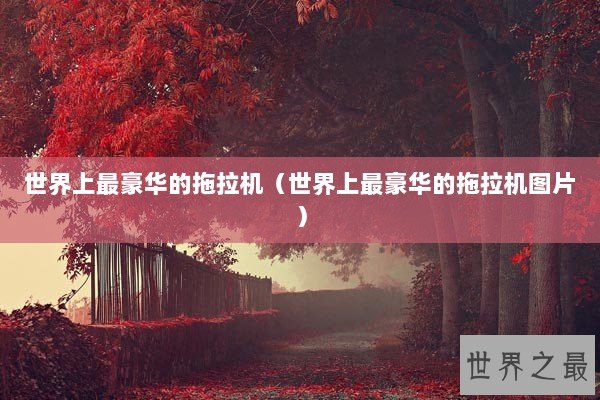 世界上最豪华的拖拉机（世界上最豪华的拖拉机图片）