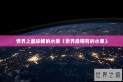 世界上最珍稀的水果（世界最稀有的水果）