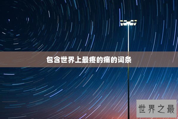 包含世界上最疼的痛的词条