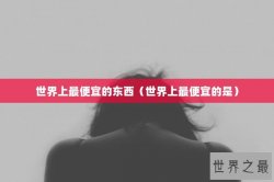 世界上最便宜的东西（世界上最便宜的是）