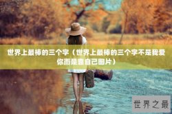 世界上最棒的三个字（世界上最棒的三个字不是我爱你而是靠自己图片）