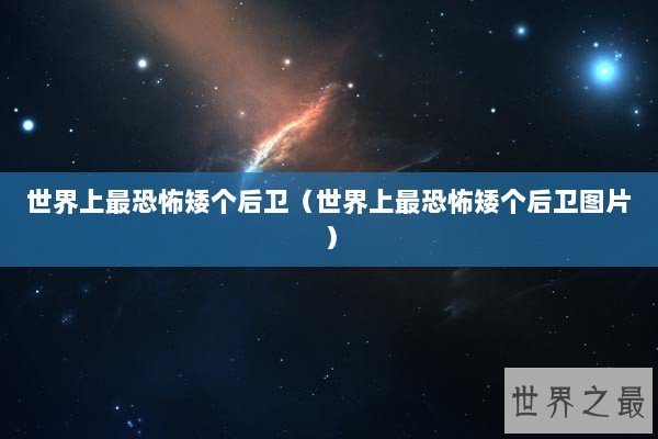 世界上最恐怖矮个后卫（世界上最恐怖矮个后卫图片）