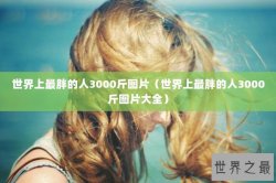世界上最胖的人3000斤图片（世界上最胖的人3000斤图片大全）