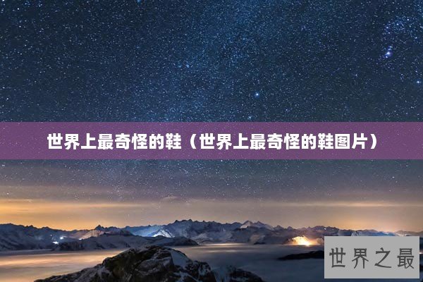 世界上最奇怪的鞋（世界上最奇怪的鞋图片）