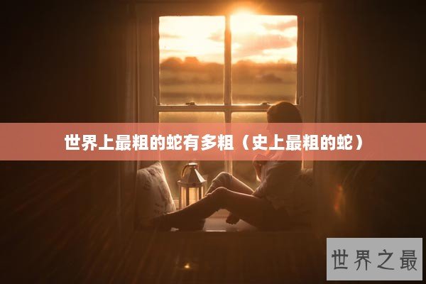 世界上最粗的蛇有多粗（史上最粗的蛇）