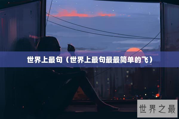 世界上最句(世界上最句最最简单的飞) 世界上最句(世界上最句最最简单的飞)