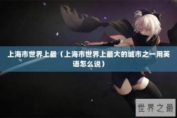 上海市世界上最（上海市世界上最大的城市之一用英语怎么说）