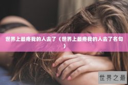 世界上最疼我的人去了（世界上最疼我的人去了名句）