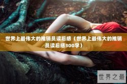 世界上最伟大的推销员读后感（世界上最伟大的推销员读后感300字）
