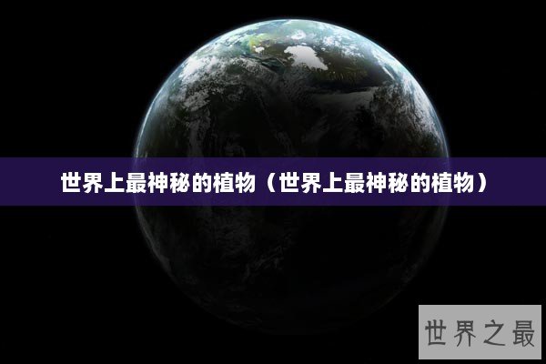 世界上最神秘的植物（世界上最神秘的植物）
