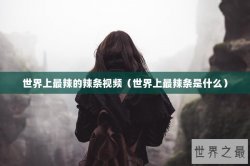 世界上最辣的辣条视频（世界上最辣条是什么）