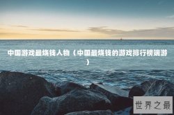 中国游戏最烧钱人物（中国最烧钱的游戏排行榜端游）