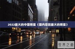 2022最火的中国明星（国内目前最火的明星）