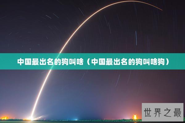 中国最出名的狗叫啥（中国最出名的狗叫啥狗）