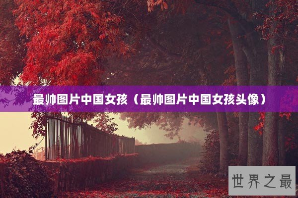 最帅图片中国女孩（最帅图片中国女孩头像）