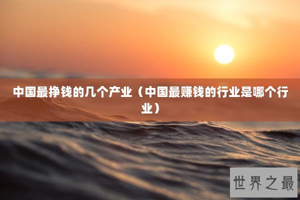 中国最挣钱的几个产业（中国最赚钱的行业是哪个行业）