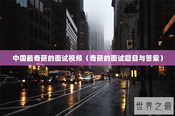 中国最奇葩的面试视频（奇葩的面试题目与答案）