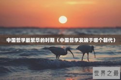 中国哲学最繁华的时期（中国哲学发端于哪个朝代）