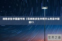 绝地求生中国最牛枪（在绝地求生中有什么枪是中国的?）