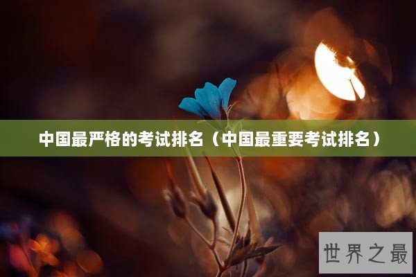 中国最严格的考试排名（中国最重要考试排名）