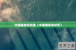 中国最敢吃的鱼（中国哪些鱼好吃）