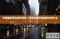 中国最缺货的城市排名（现在中国市场最缺的是什么）