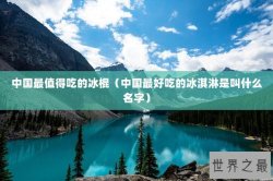 中国最值得吃的冰棍（中国最好吃的冰淇淋是叫什么名字）
