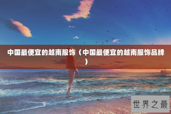 中国最便宜的越南服饰(中国最便宜的越南服饰品牌) 中国最便宜的越南服饰(中国最便宜的越南服饰品牌)