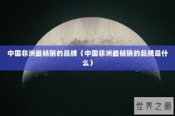 中国非洲最畅销的品牌（中国非洲最畅销的品牌是什么）