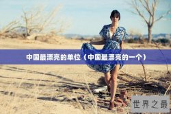 中国最漂亮的单位（中国最漂亮的一个）