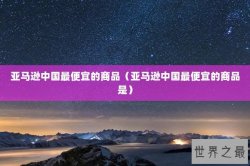 亚马逊中国最便宜的商品（亚马逊中国最便宜的商品是）