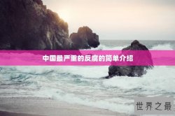 中国最严重的反腐的简单介绍