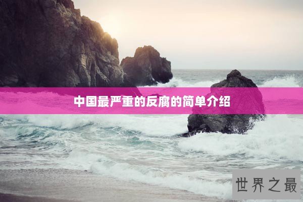 中国最严重的反腐的简单介绍
