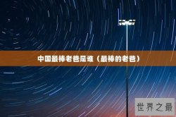 中国最棒老爸是谁（最棒的老爸）