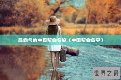 最霸气的中国帮会名称（中国帮会名字）
