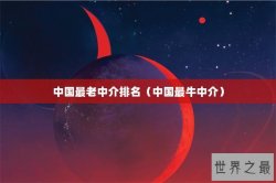 中国最老中介排名（中国最牛中介）